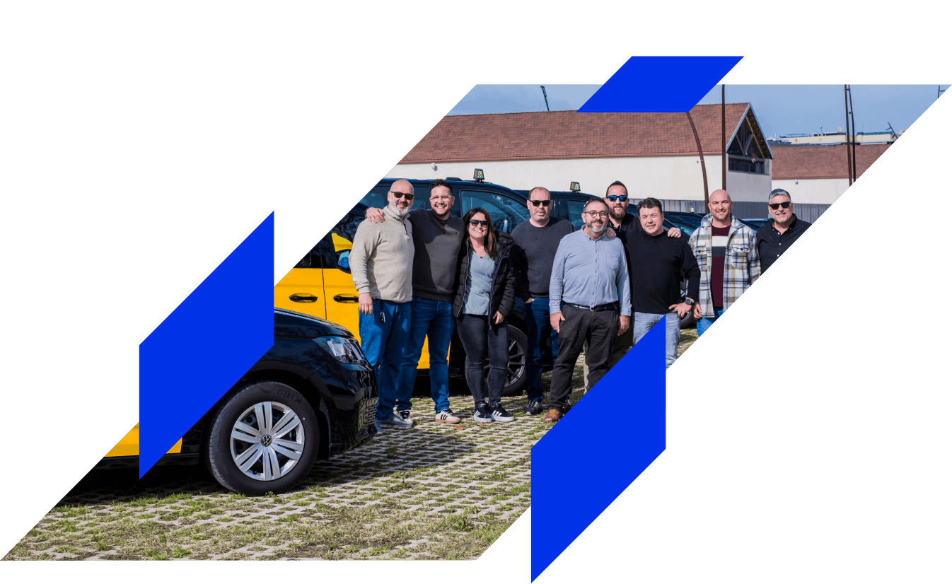 Foto de parte del equipo de Taxiprat